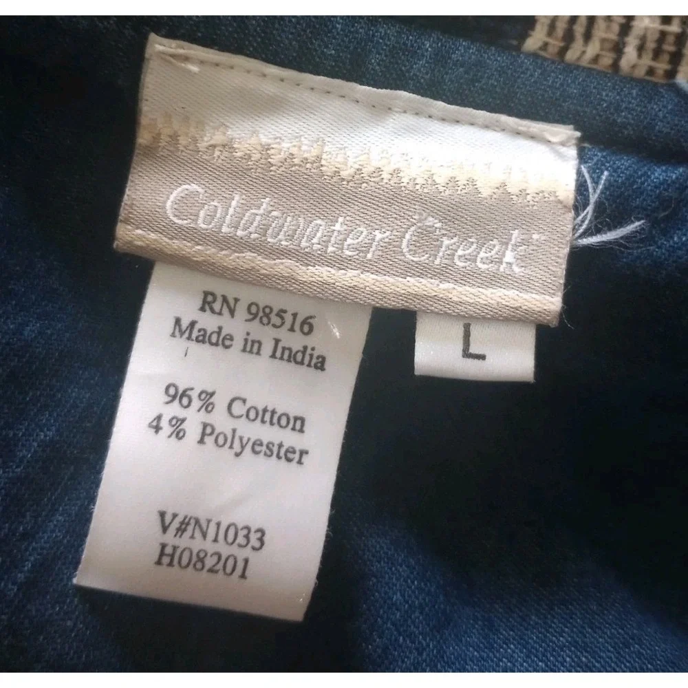 Coldwater Creek Tapestry Jacket American Flag Art To Wear Patriotic Size Large - Picture 3 of 4